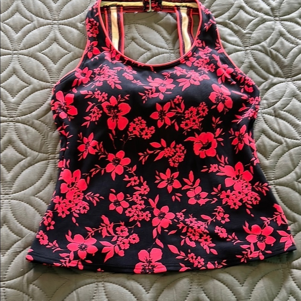 Lands End ribbed tankini top